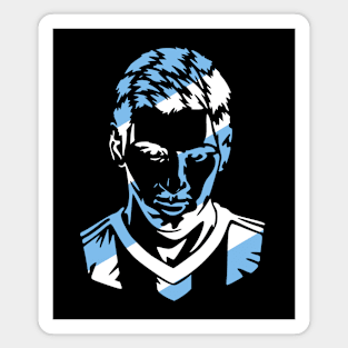 Messi Portrait Argentina Flag Magnet